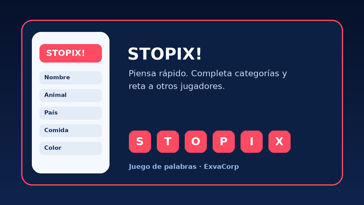 STOPIX! juego de palabras
